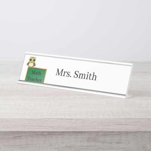 Leerkrachten Bureau Naambordje (Voorkant)