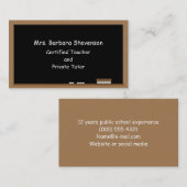 Leerkrachten Chalkboard Visitekaartje (Voorkant / Achterkant)