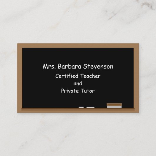 Leerkrachten Chalkboard Visitekaartje (Voorkant)