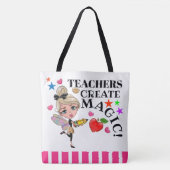 Leerkrachten Creëer Magisch - Zie Achterzijde - Tote Bag (Voorkant)