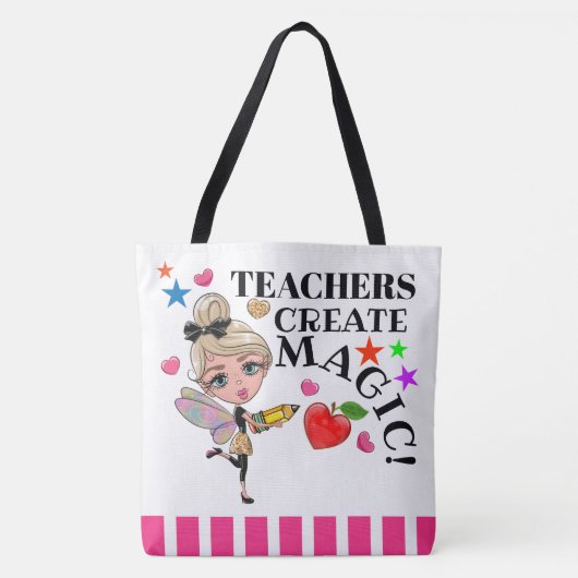 Leerkrachten Creëer Magisch - Zie Achterzijde - Tote Bag (Voorkant)