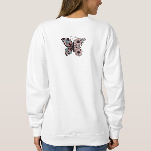 Leerkrachten die cadeautjes afdrukken, aangepaste  trui (Achterkant)