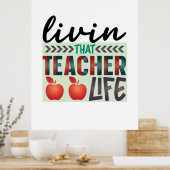 Leerkrachten die het leven van de leraar leiden poster (Keuken)
