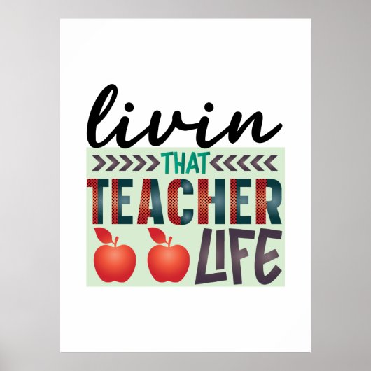 Leerkrachten die het leven van de leraar leiden poster (Voorkant)