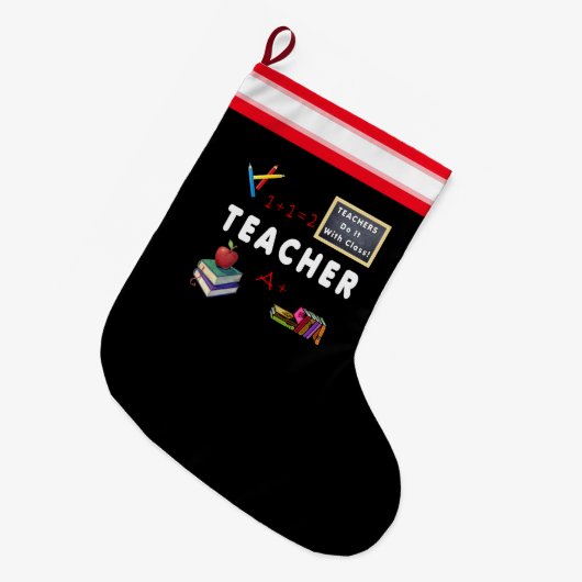 Leerkrachten doen het met klasse grote kerstsok (Voorkant (Hangend))