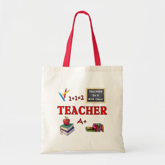 Leerkrachten doen het met klasse tote bag (Voorkant)