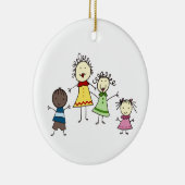 Leerkrachten en Kinderen Keramisch Ornament (Rechts)