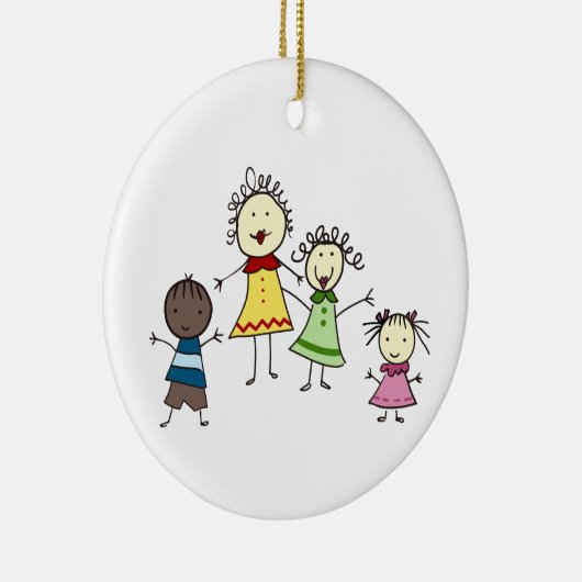 Leerkrachten en Kinderen Keramisch Ornament (Rechts)