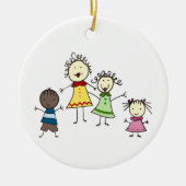 Leerkrachten en Kinderen Keramisch Ornament (Voorkant)