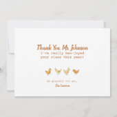 Leerkrachten en kippen Funny Kaart (Achterkant)