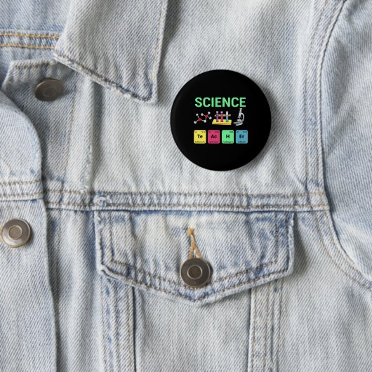 Leerkrachten Gift Science Teacher Definition Ronde Button 5,7 Cm (In situ)