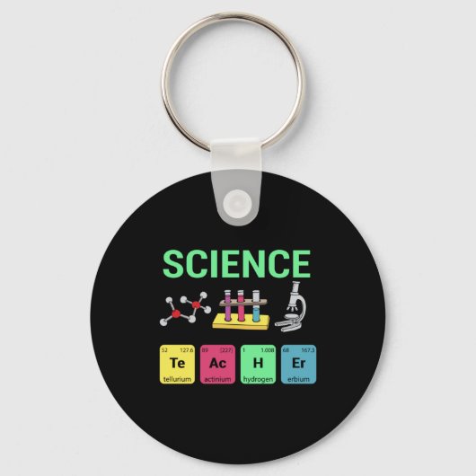Leerkrachten Gift Science Teacher Definition Sleutelhanger (Voorkant)