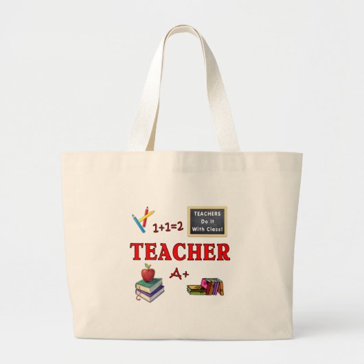 Leerkrachten Grote Tote Bag (Voorkant)