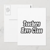 Leerkrachten hebben een klas briefkaart (Voorkant / Achterkant)