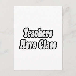 Leerkrachten hebben een klas briefkaart