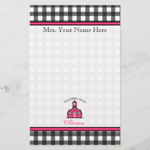 Leerkrachten hebben een klas - Koolsteengrijs Ging Briefpapier