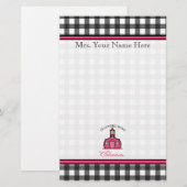 Leerkrachten hebben een klas - Koolsteengrijs Ging Briefpapier (Voorkant / Achterkant)