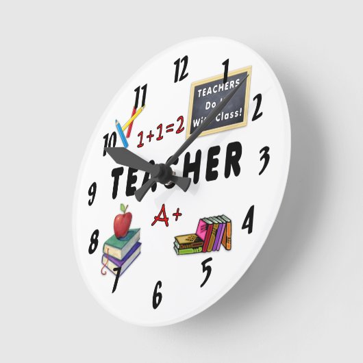 Leerkrachten hebben een klas ronde klok (Hoek)