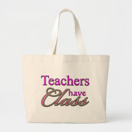 Leerkrachten hebben een klasse roze grote tote bag