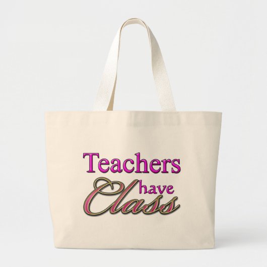 Leerkrachten hebben een klasse roze grote tote bag (Voorkant)
