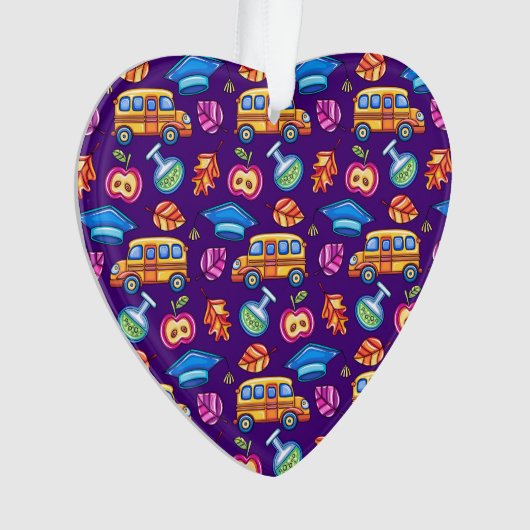 Leerkrachten hebben hartversiering ornament (voorkant)