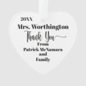 Leerkrachten hebben hartversiering ornament (achterkant)