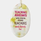 Leerkrachten hebben helden nodig keramisch ornament (Rechts)