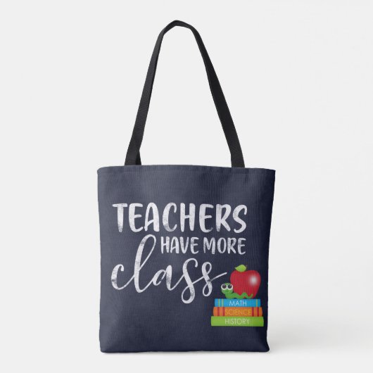 Leerkrachten hebben meer klasse tote bag (Achterkant)