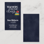 Leerkrachten hebben meer klasse visitekaartje (Voorkant / Achterkant)