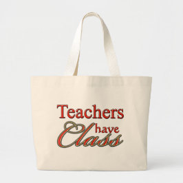 Leerkrachten hebben Oranje van klasse Grote Tote Bag