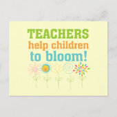Leerkrachten helpen kinderen te laten bloeien briefkaart (Voorkant)
