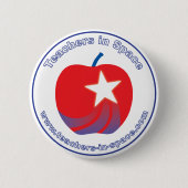 Leerkrachten in de ruimtevaart-Button Ronde Button 5,7 Cm (Voorkant)