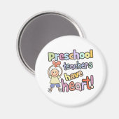 Leerkrachten in de voorschoolse school hebben een magneet (Voorkant / Achterkant)