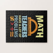 Leerkrachten in de Wiskunde van docenten hebben ee Legpuzzel (Horizontaal)