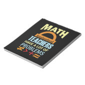 Leerkrachten in de Wiskunde van docenten hebben ee Notitieblok (Linkerzijde)