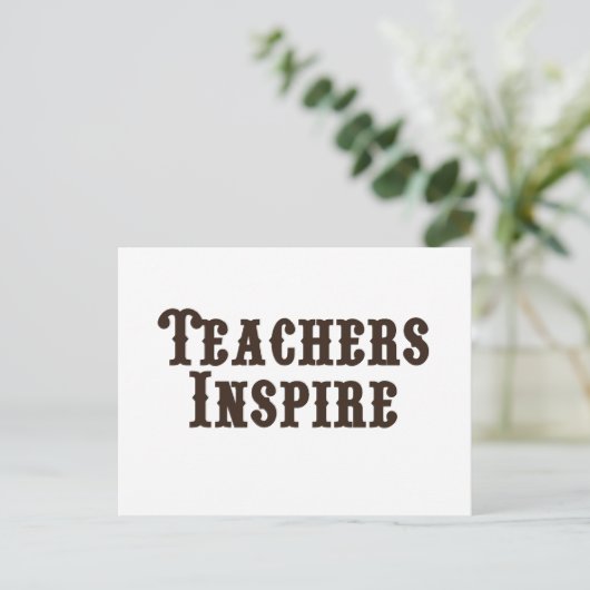 Leerkrachten Inspire Briefkaart (Staand voorkant)