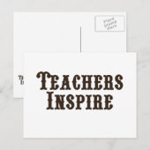 Leerkrachten Inspire Briefkaart (Voorkant / Achterkant)