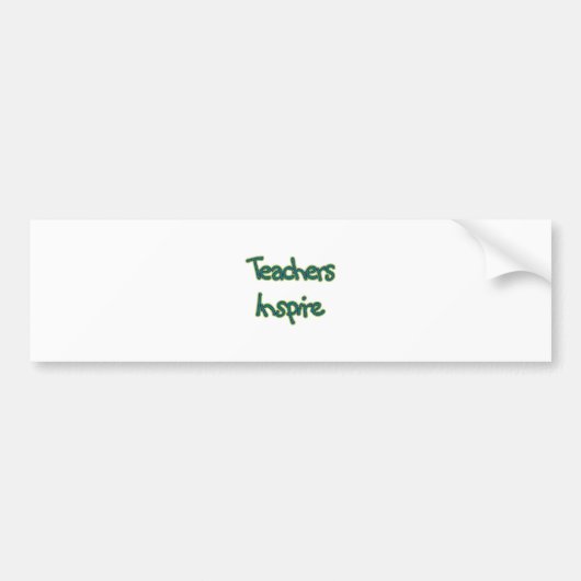 Leerkrachten Inspire (groen) Bumpersticker (Voorkant)