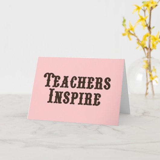 Leerkrachten Inspire Kaart (Gele Bloem)