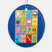 Leerkrachten Kaarten Spaans leraar Bilingual Educa Keramisch Ornament (Links)