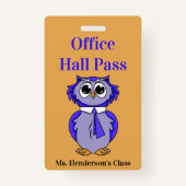 Leerkrachten Kantoor Hall Pass Badge (Voorkant)
