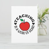 Leerkrachten Kunstonderwijs is een kunstwerk Bedankkaart (Staand voorkant)