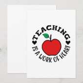 Leerkrachten Kunstonderwijs is een kunstwerk Bedankkaart (Voorkant / Achterkant)