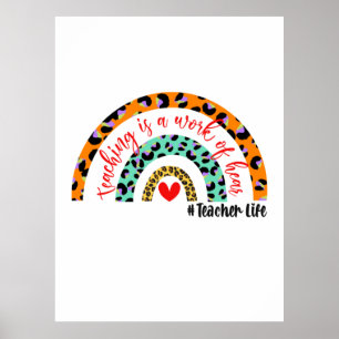 Leerkrachten Kunstonderwijs is een kunstwerk Poster