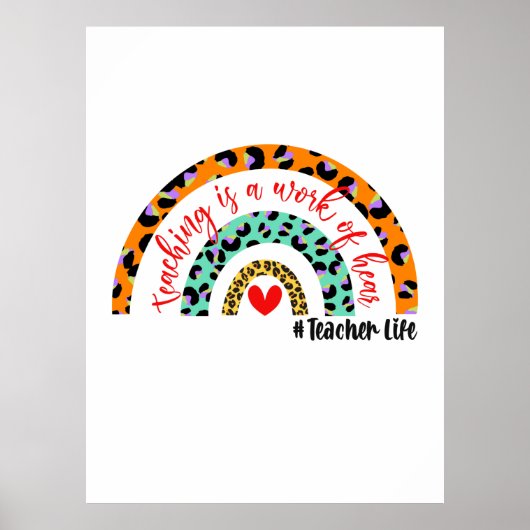 Leerkrachten Kunstonderwijs is een kunstwerk Poster (Voorkant)