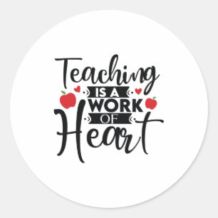 Leerkrachten Kunstonderwijs is een kunstwerk Ronde Sticker