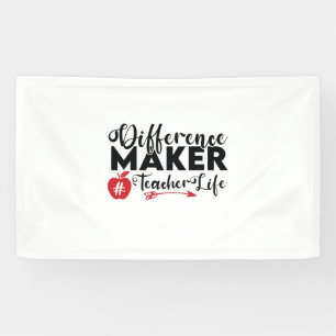 Leerkrachten Kunstverschil Trekker Leerleven Spandoek