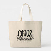 Leerkrachten Leerlingenschool Chaos-coördinator Grote Tote Bag (Achterkant)