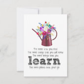 Leerkrachten leren de meer plaatsen bedankkaart (Voorkant)