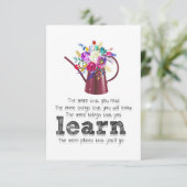 Leerkrachten leren de meer plaatsen bedankkaart (Staand voorkant)